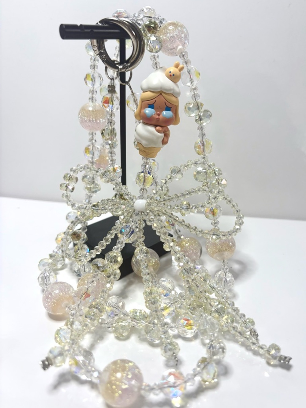 Crybaby Ice Cream Pop Bean with Crystal and Glass Beaded Crossbody Phone Chain!